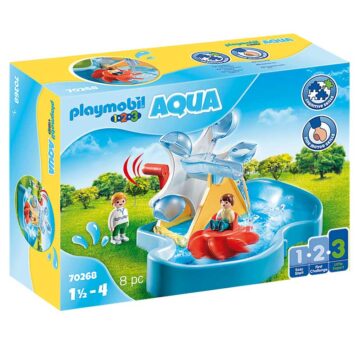 Playmobil 1.2.3 Water Wheel Carousel 70268– Storvyn Kids are Playmobil specialists in Perth, Western Australia - www.storvynkids.com.au