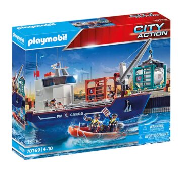 Playmobil Cargo Ship With Boat 70769 – Storvyn Kids are Playmobil specialists in Perth, Western Australia - www.storvynkids.com.au
