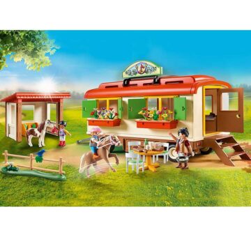 Playmobil Pony Shelter With Mobile Home 70510 – Storvyn Kids are Playmobil specialists in Perth, Western Australia - www.storvynkids.com.au