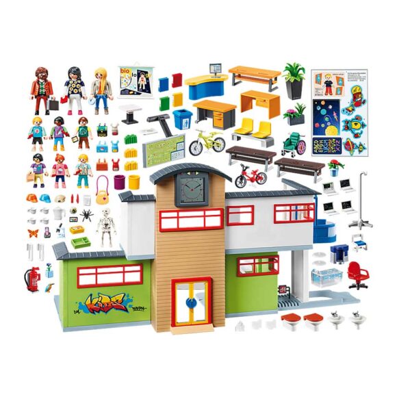 Playmobil Furnished School Building 9453 – Storvyn Kids are Playmobil specialists in Perth, Western Australia - www.storvynkids.com.au