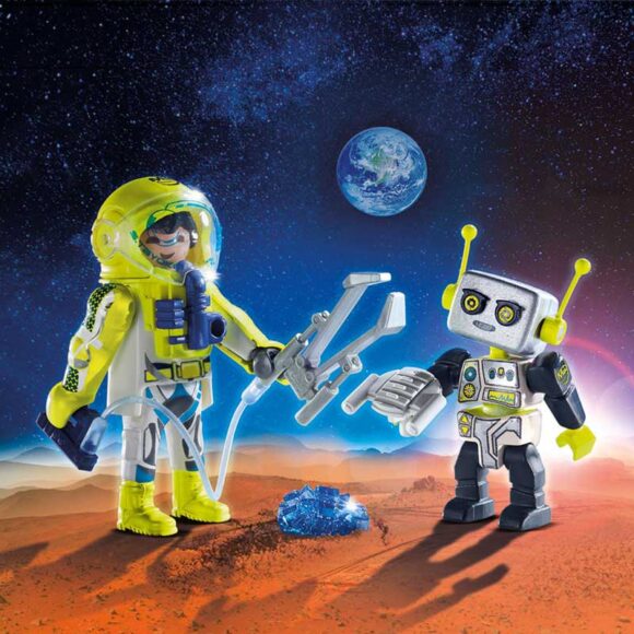 Playmobil Astronaut And Robot Duo Pack 9492 – Storvyn Kids are Playmobil specialists in Perth, Western Australia - www.storvynkids.com.au