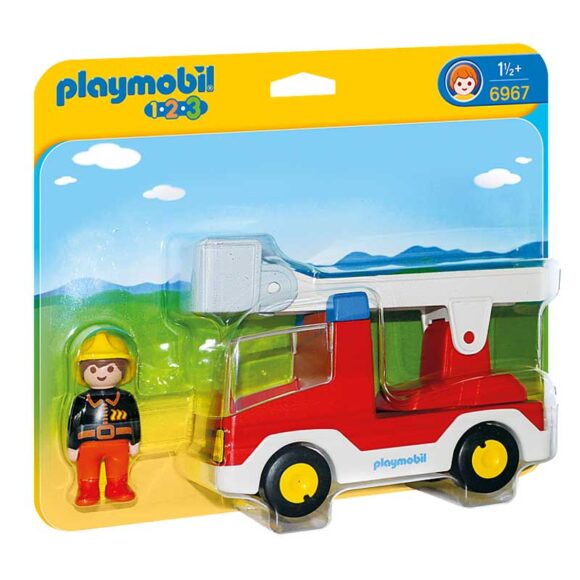 Playmobil 1.2.3 Ladder Unit Fire Truck 6967 – Storvyn Kids are Playmobil specialists in Perth, Western Australia - www.storvynkids.com.au