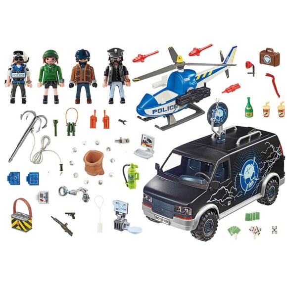 Playmobil Helicopter Pursuit With Runaway Van 70575 – Storvyn Kids are Playmobil specialists in Perth, Western Australia - www.storvynkids.com.au