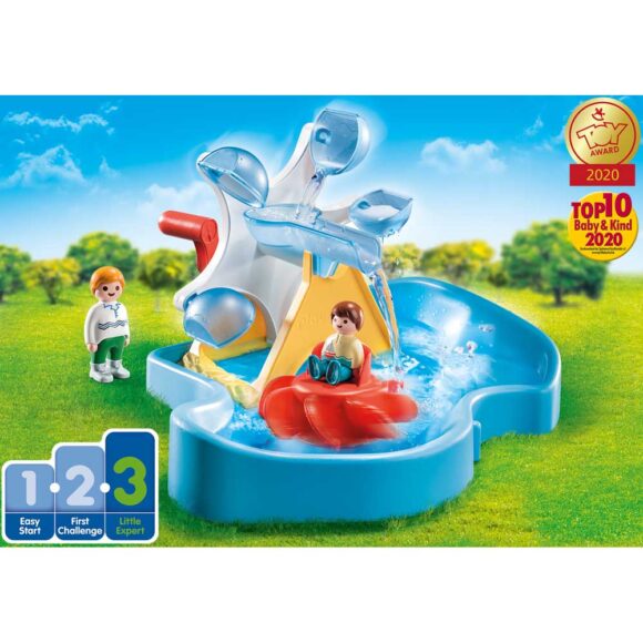 Playmobil 1.2.3 Water Wheel Carousel 70268– Storvyn Kids are Playmobil specialists in Perth, Western Australia - www.storvynkids.com.au