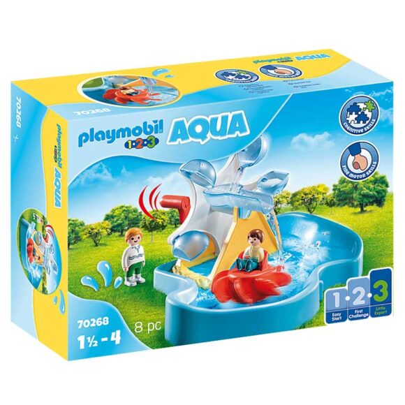 Playmobil 1.2.3 Water Wheel Carousel 70268– Storvyn Kids are Playmobil specialists in Perth, Western Australia - www.storvynkids.com.au