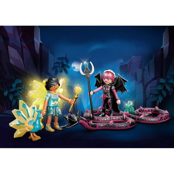 Playmobil Ayuma Crystal Fairy And Bat Fairy with Soul Animal 70803 – Storvyn Kids are Playmobil specialists in Perth, Western Australia - www.storvynkids.com.au