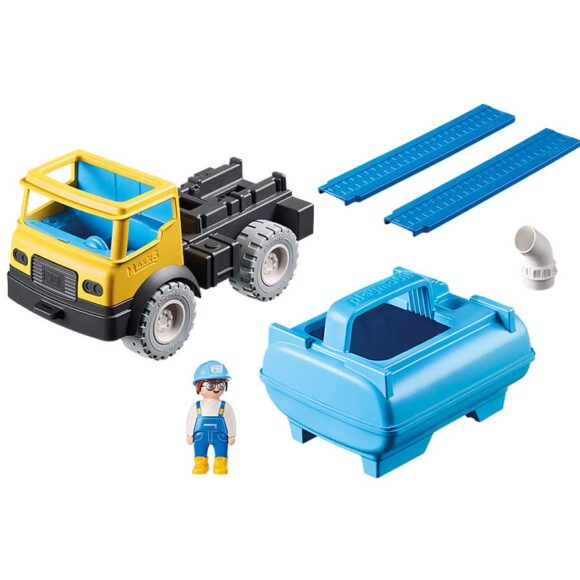 Playmobil 1.2.3 Water Tank Truck 9144 – Storvyn Kids are Playmobil specialists in Perth, Western Australia - www.storvynkids.com.au